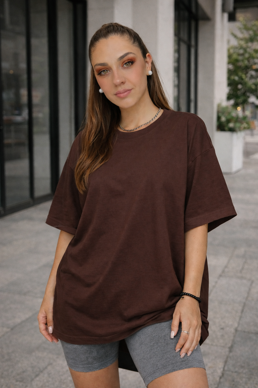 Polera oversize chocolate